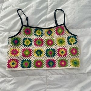 wild fable floral crochet top